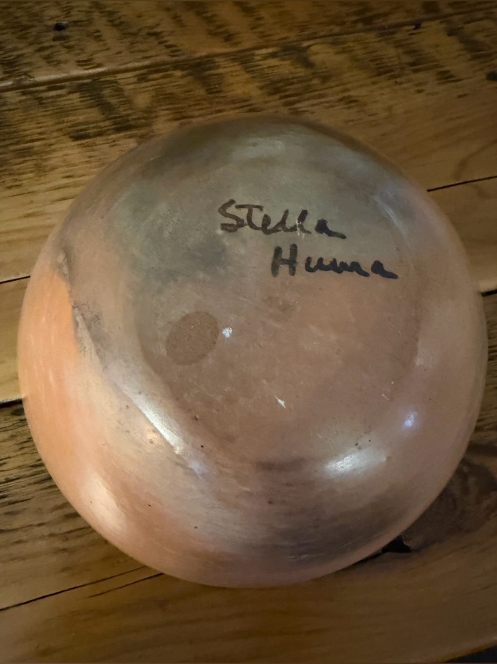 Beautiful vintage Hopi pottery piece signed by renowned Hopi artist Stella Huma. - Picture 3 of 13